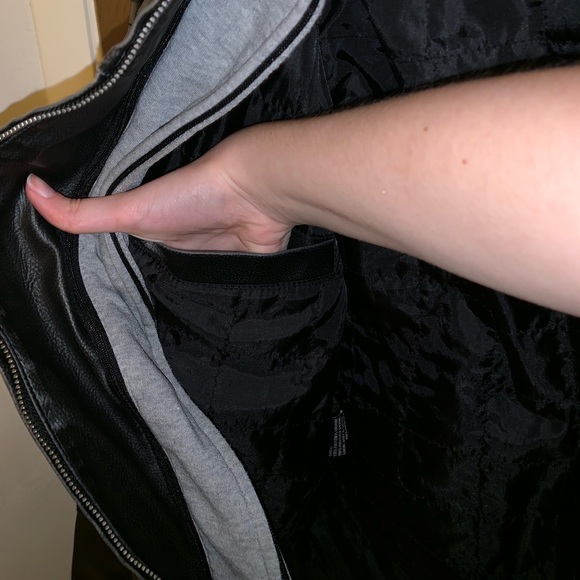 SOLD Guess Hooded Faux Leather Jacket - Picture 7 of 8